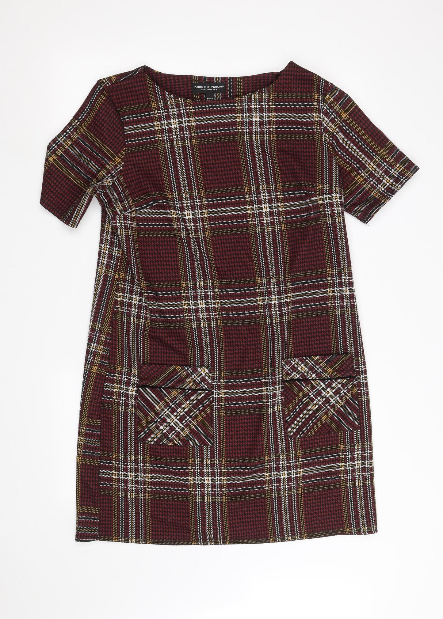 Dorothy Perkins Womens Red Check  A-Line  Size 14