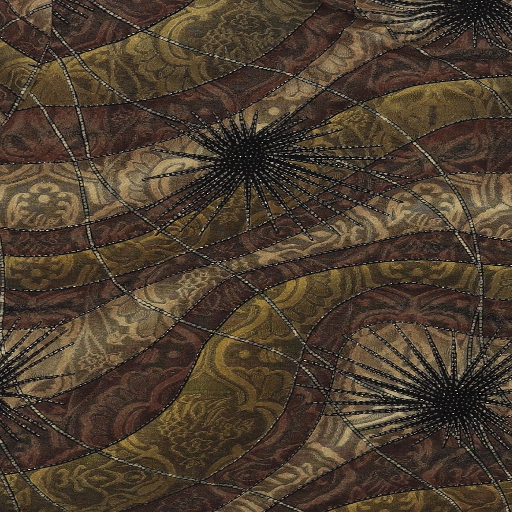 Preworn Womens Brown Geometric  Basic Blouse Size 2XL