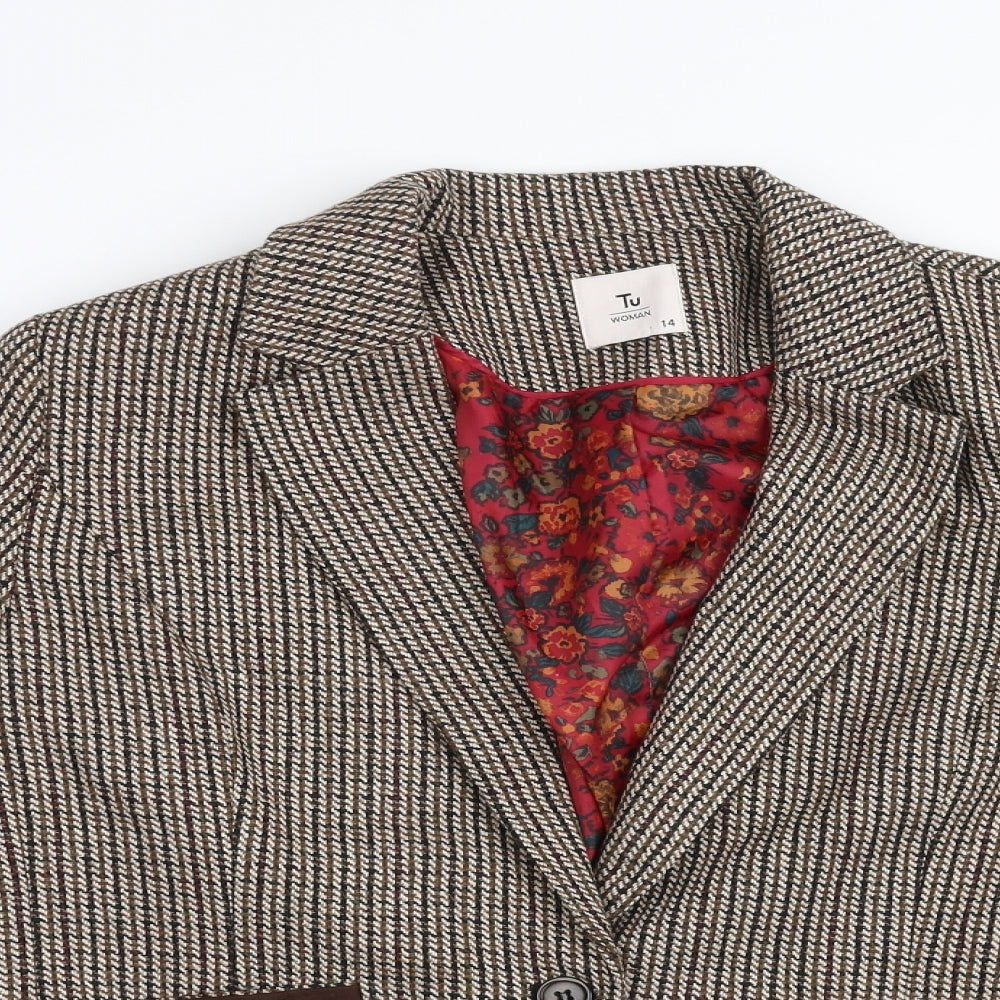 Sainsburys  Womens Brown   Jacket Blazer Size 14