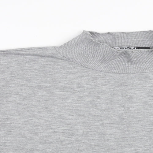 Boohoo Womens Grey   Pullover Sweatshirt Size 12  - cropped jumper