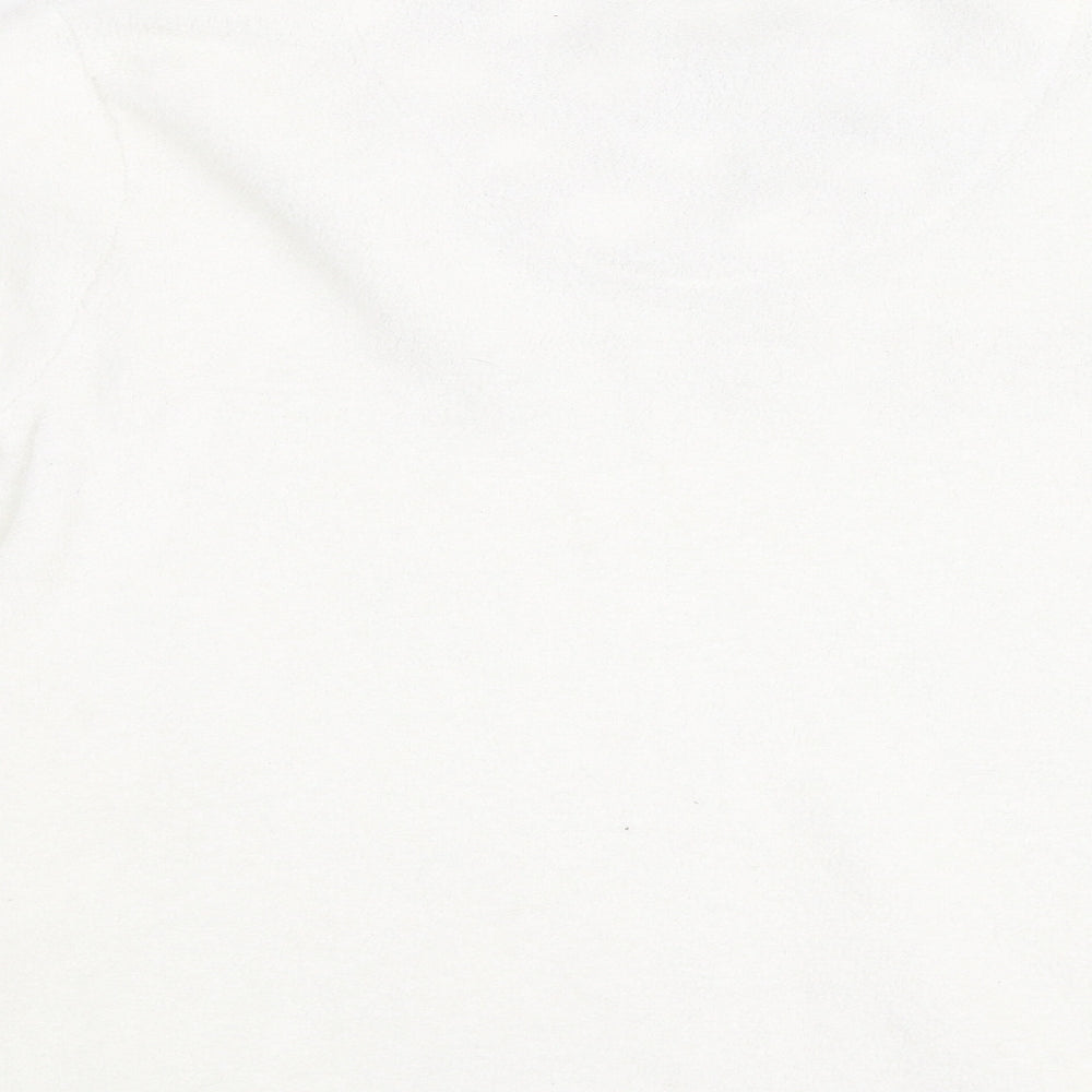 Primark Womens White  Fleece  Pyjama Top Size 12