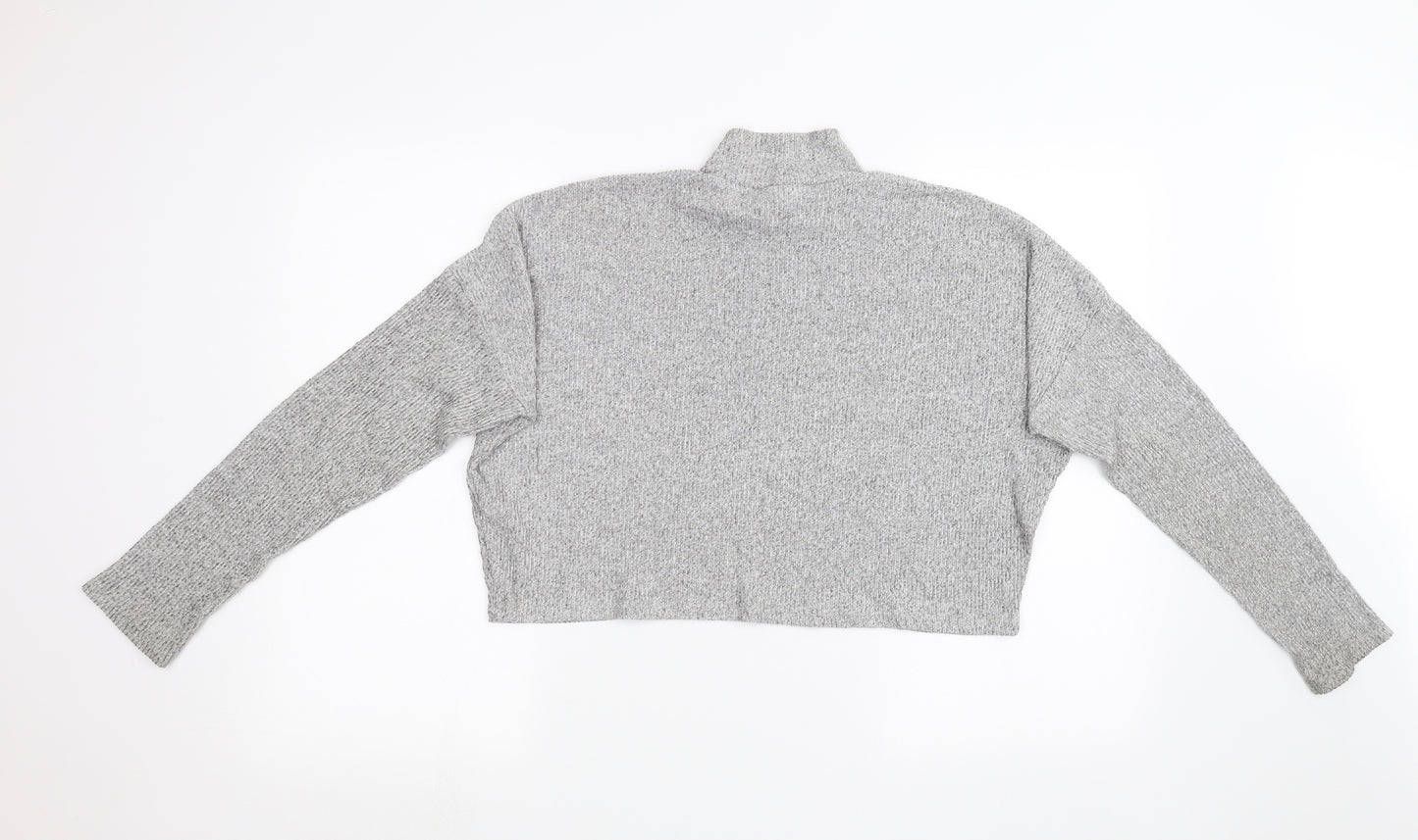 Topshop Womens Grey  Knit Pullover Sweatshirt Size 10