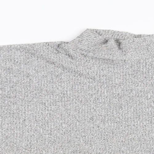 Topshop Womens Grey  Knit Pullover Sweatshirt Size 10
