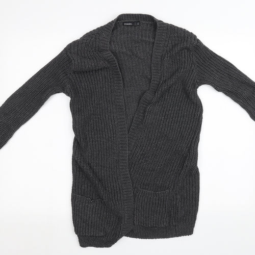ESMARA Womens Grey  Knit Cardigan Jumper Size 12