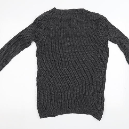 ESMARA Womens Grey  Knit Cardigan Jumper Size 12