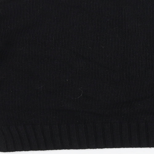 New Look Womens Black  Knit Pullover Sweatshirt Size 10
