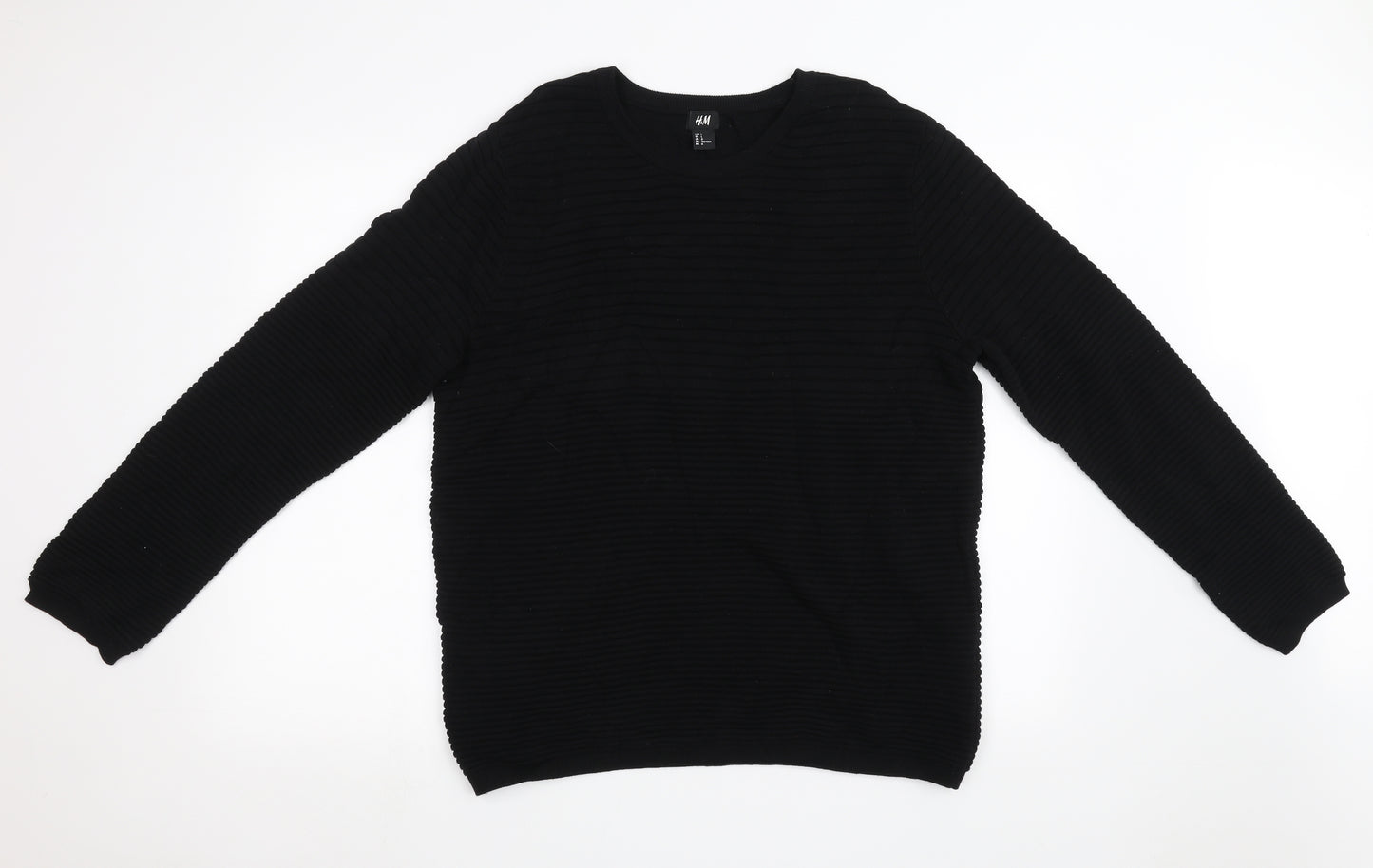 H&M Womens Black   Pullover Sweatshirt Size L
