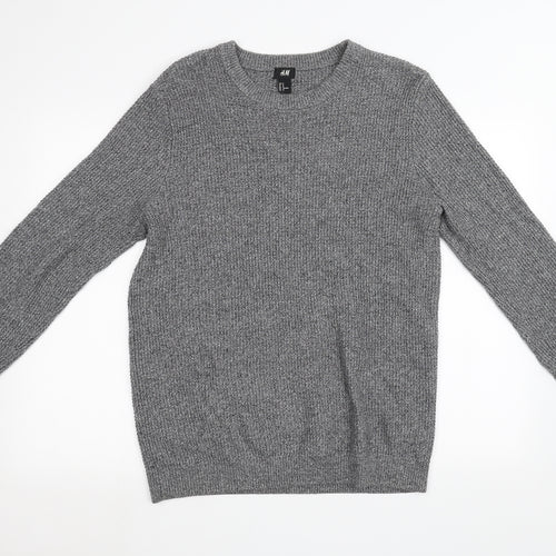 H&M Mens Grey   Pullover Sweatshirt Size L