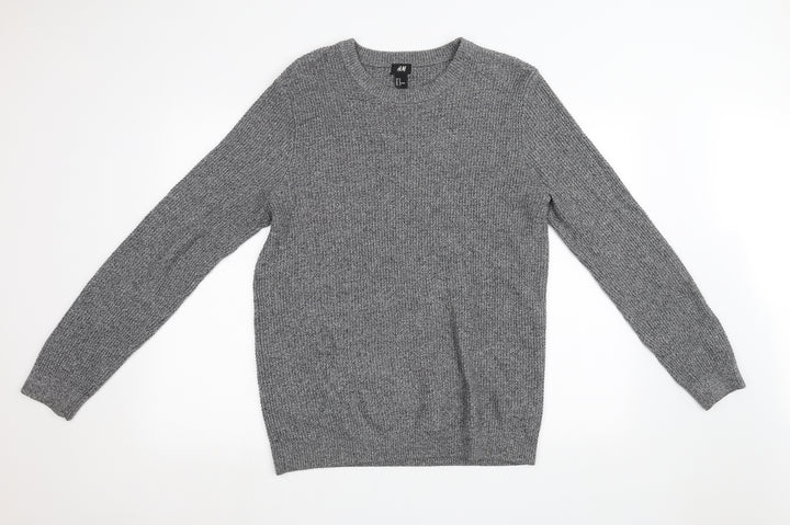 H&M Mens Grey   Pullover Sweatshirt Size L