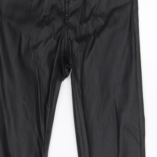 Gold SK Womens Black  Latex Skinny Jeans Size S L28 in