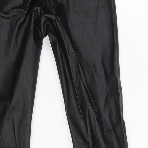Gold SK Womens Black  Latex Skinny Jeans Size S L28 in