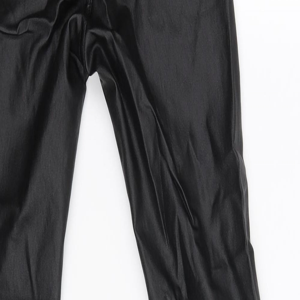 Gold SK Womens Black  Latex Skinny Jeans Size S L28 in