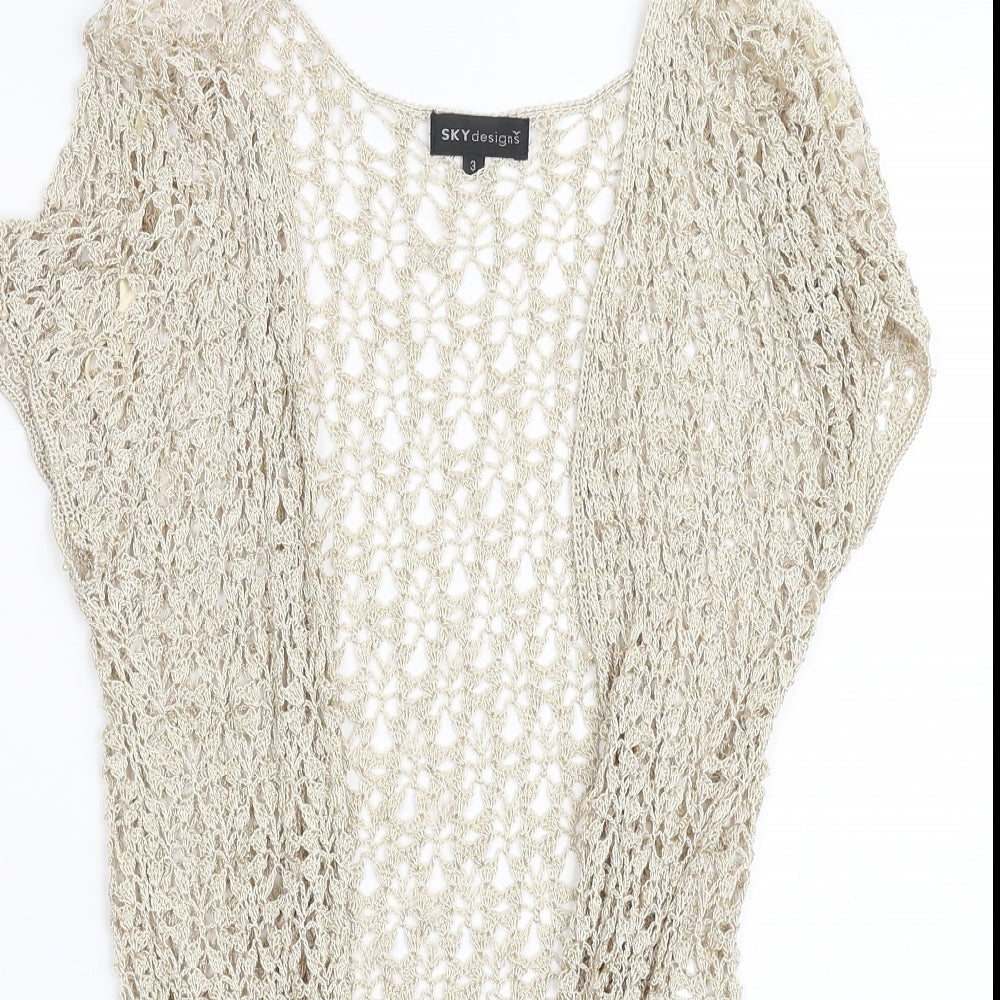 Sky designs Womens Beige   Cardigan Jumper Size XS