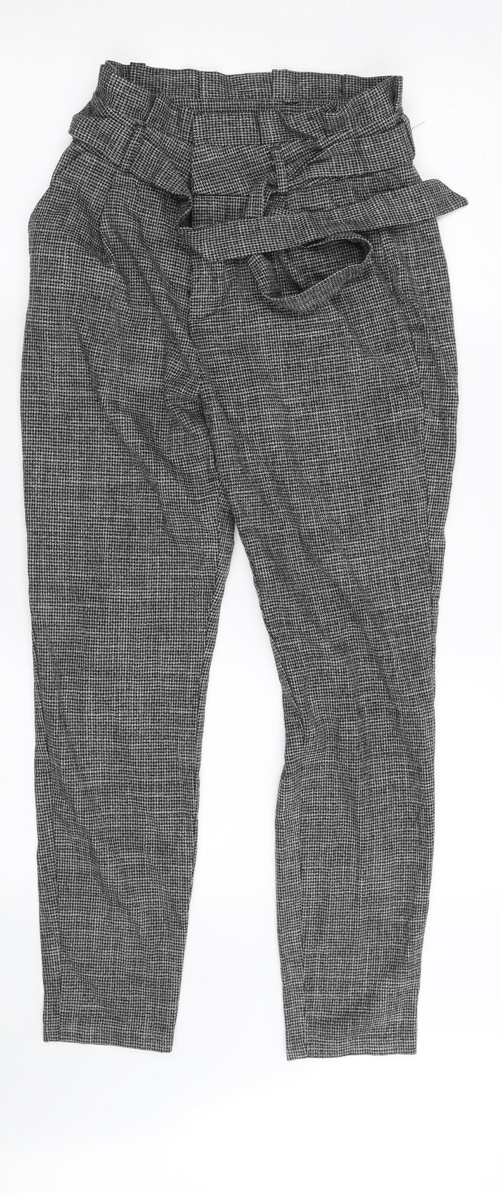 VERO MODA Womens Black Check Trousers Size XS L28 in