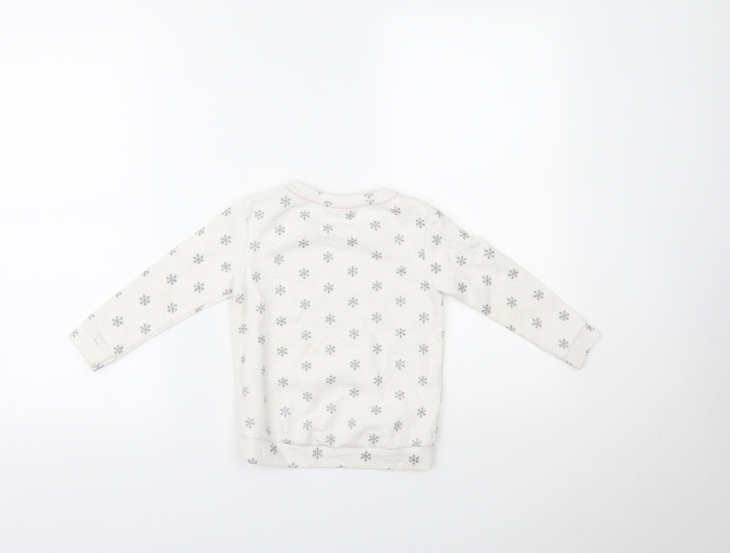 Matalan Girls White   Pullover Jumper Size 3 Years