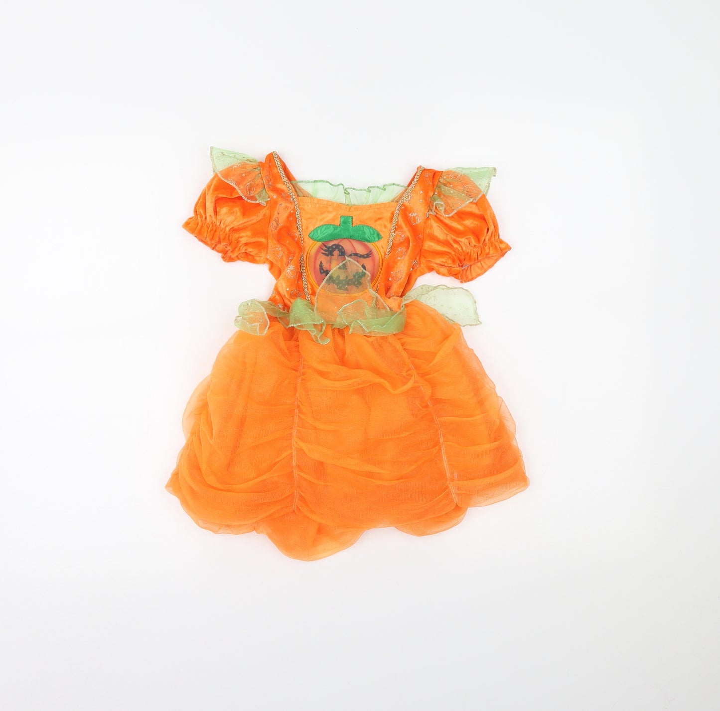 George Girls Orange   Fit & Flare  Size 18-24 Months  - halloween