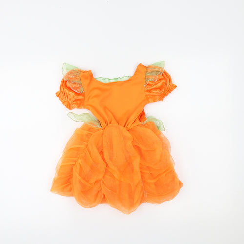 George Girls Orange   Fit & Flare  Size 18-24 Months  - halloween