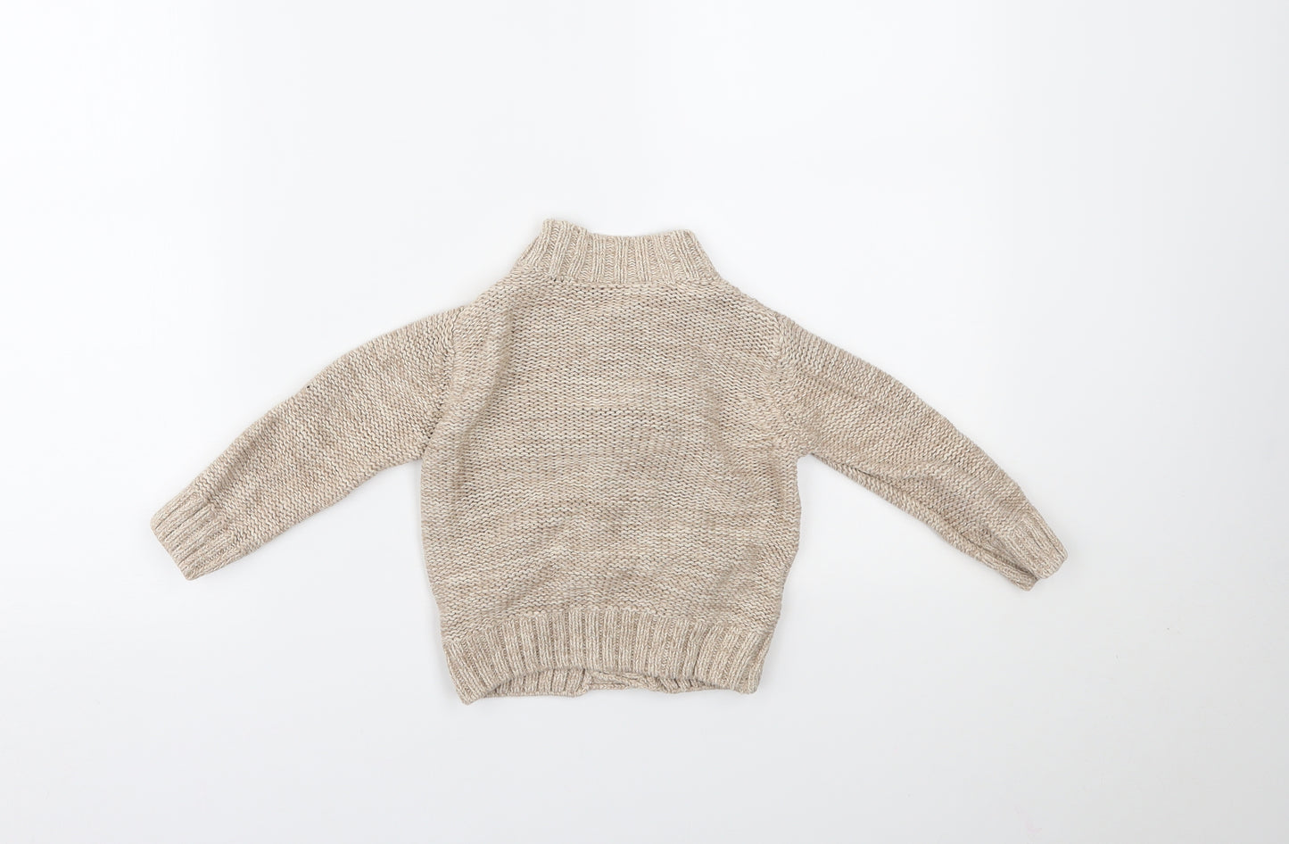 Mothercare Boys Beige   Cardigan Jumper Size 9-12 Months