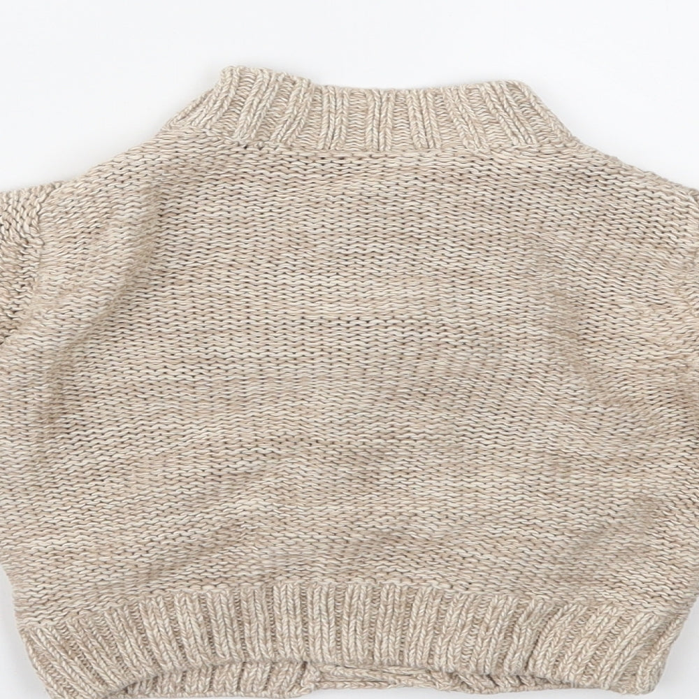 Mothercare Boys Beige   Cardigan Jumper Size 9-12 Months