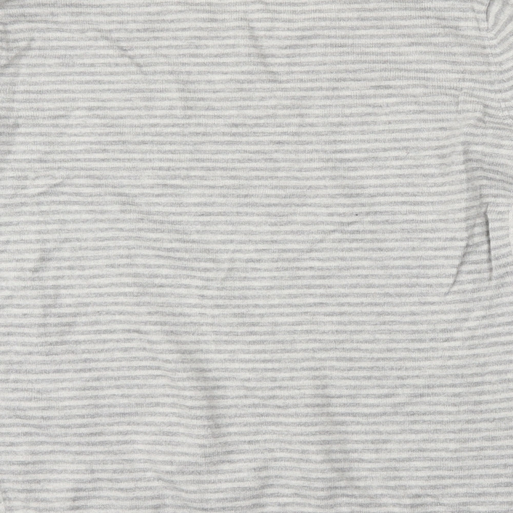 The White Company Womens Grey Striped  Pullover Jumper Size 8