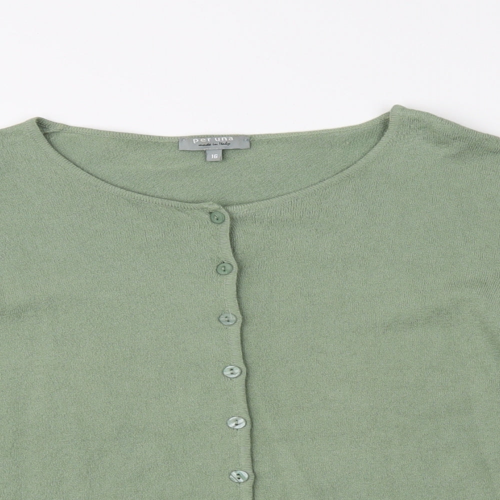 Marks and Spencer Womens Green   Cardigan Jumper Size 16