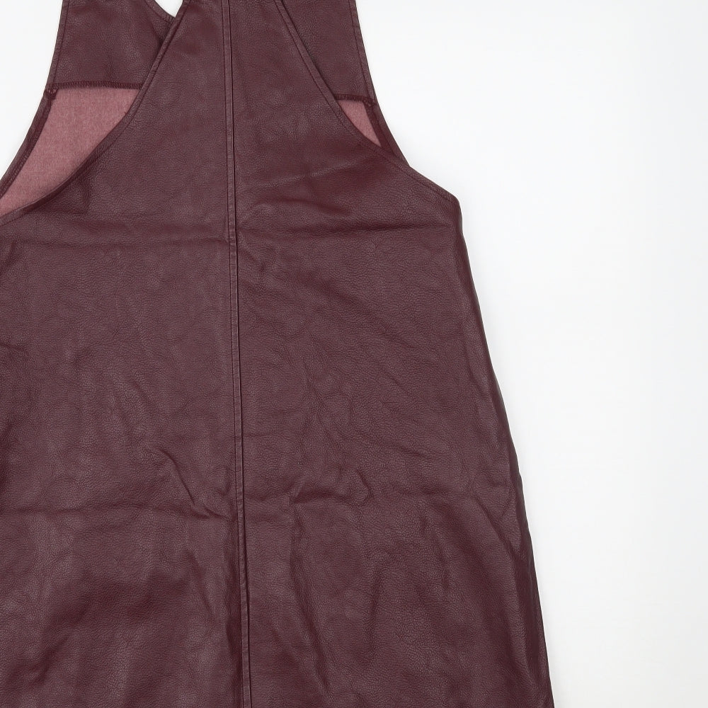 Primark Womens Red   Pinafore/Dungaree Dress  Size 14