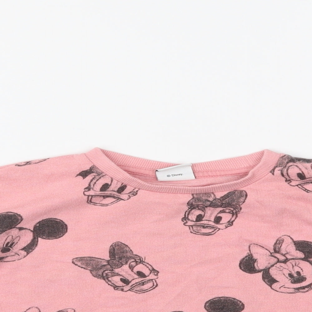Minnie Mouse Girls Pink   Pullover Jumper Size 3-4 Years