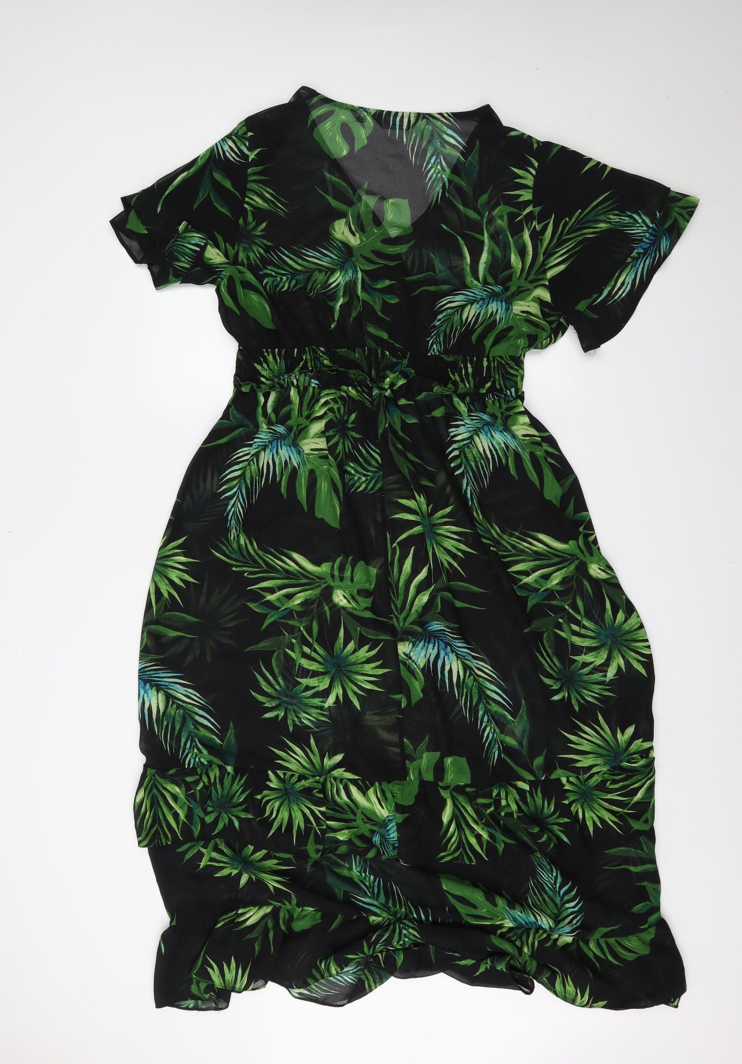 Dorothy Perkins Womens Black Floral  Fit & Flare  Size 16