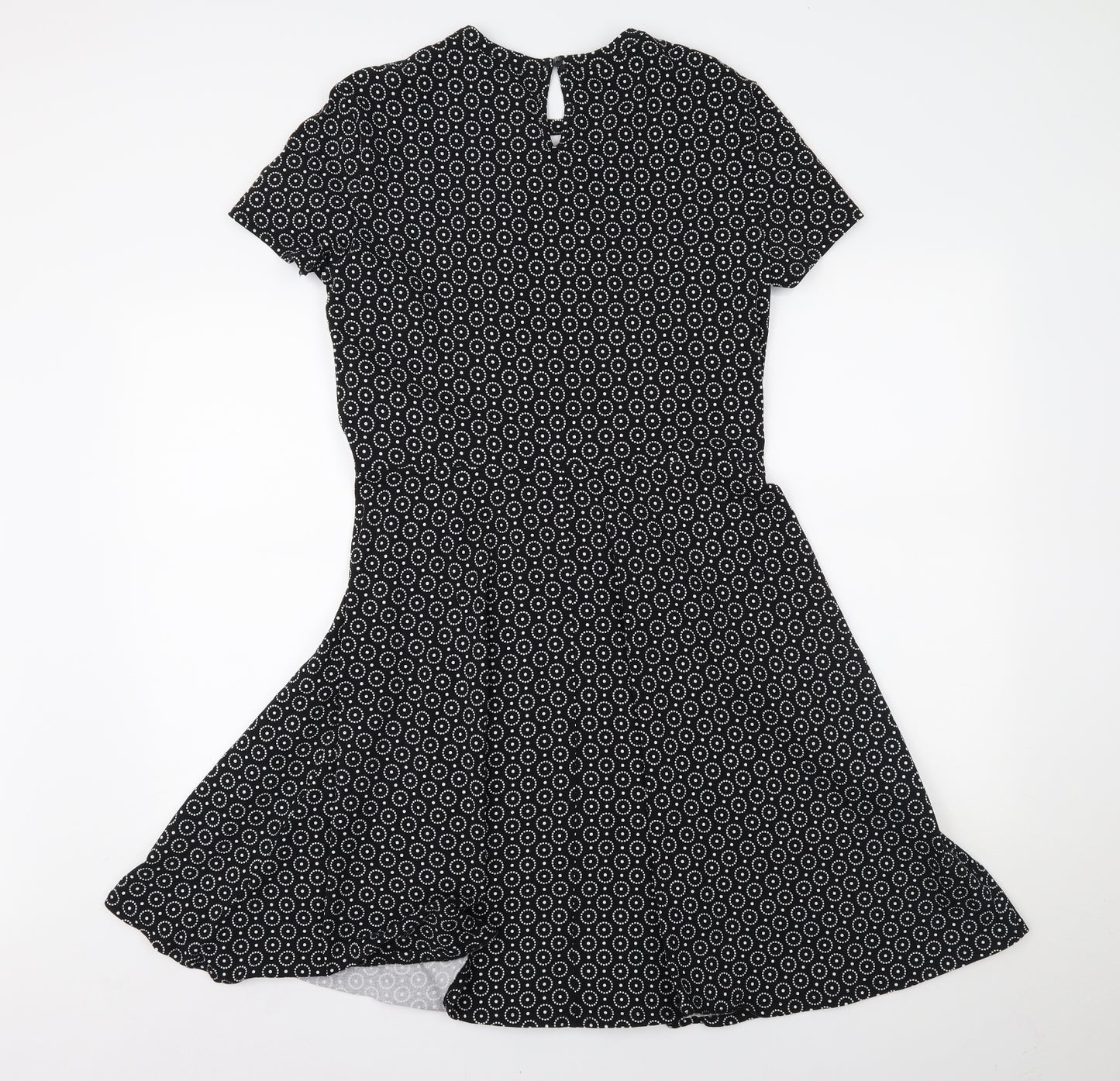 Dorothy Perkins Womens Black Polka Dot  Fit & Flare  Size 16