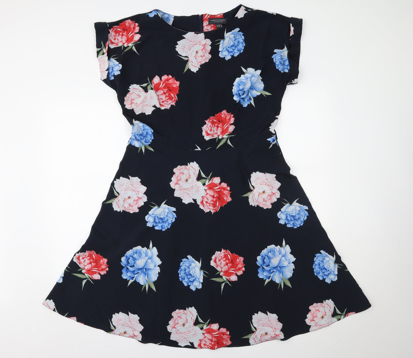 Dorothy Perkins Womens Blue Floral  Fit & Flare  Size 16