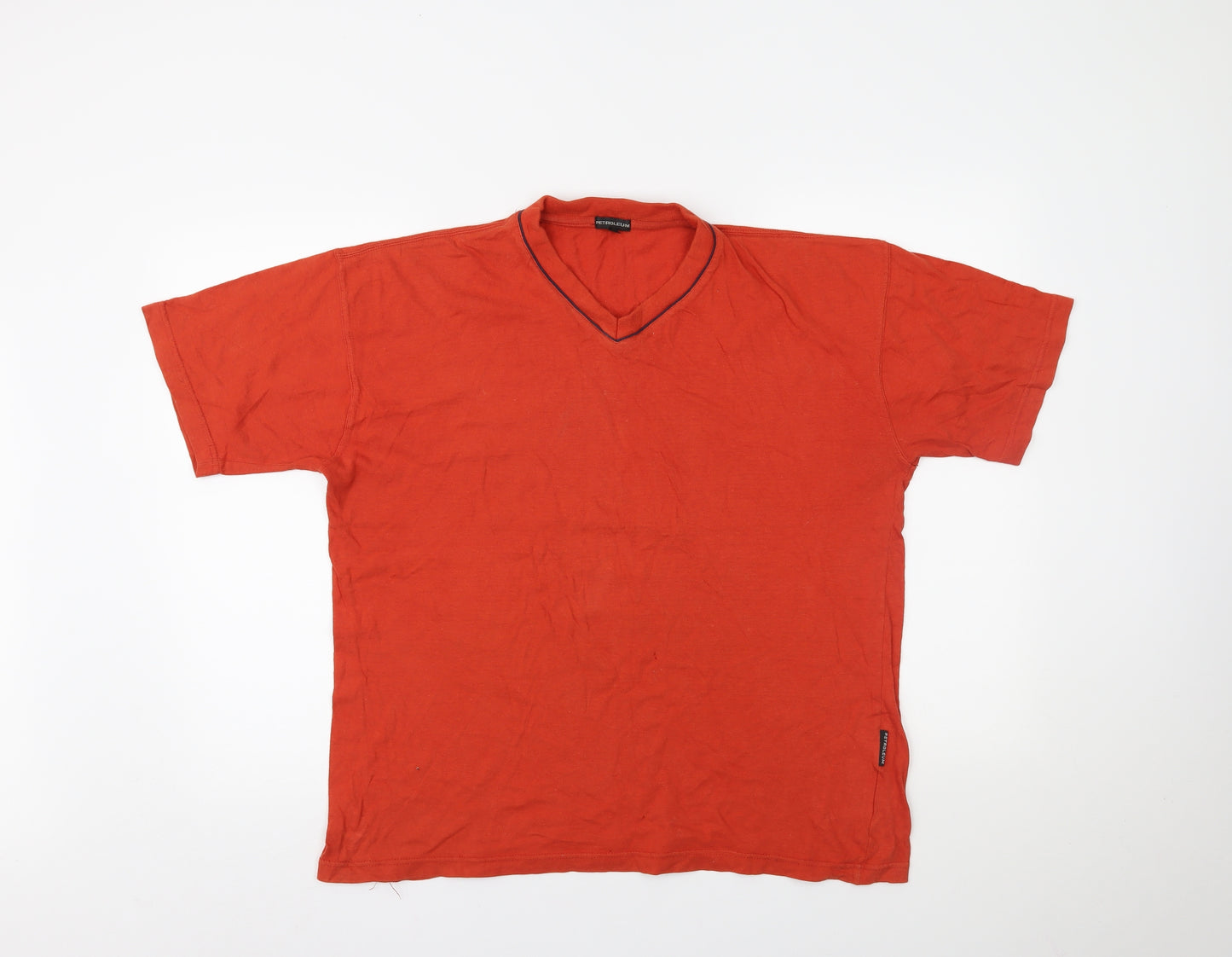 Petroleum Mens Orange    T-Shirt Size M