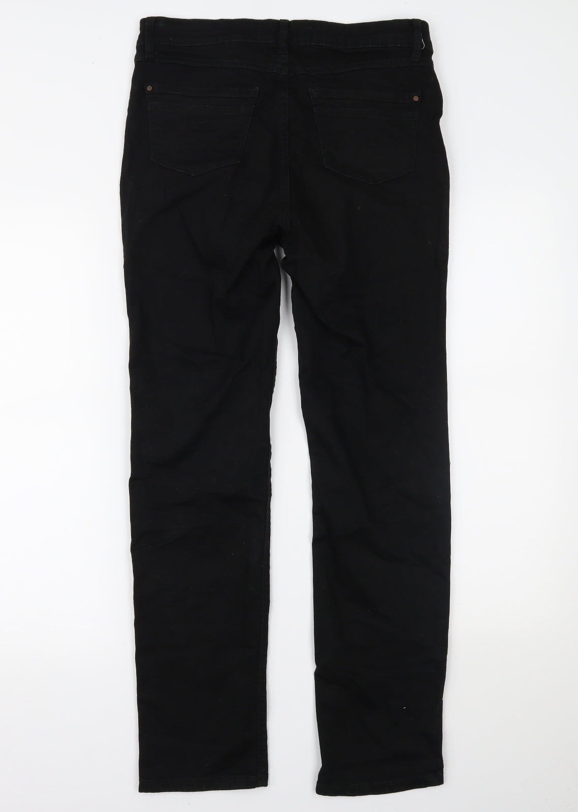 George Womens Black  Denim Straight Jeans Size 12 L27.5 in