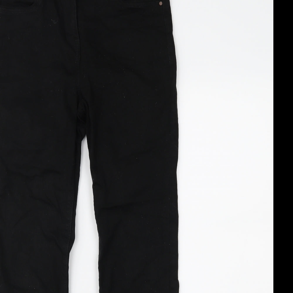 George Womens Black  Denim Straight Jeans Size 12 L27.5 in