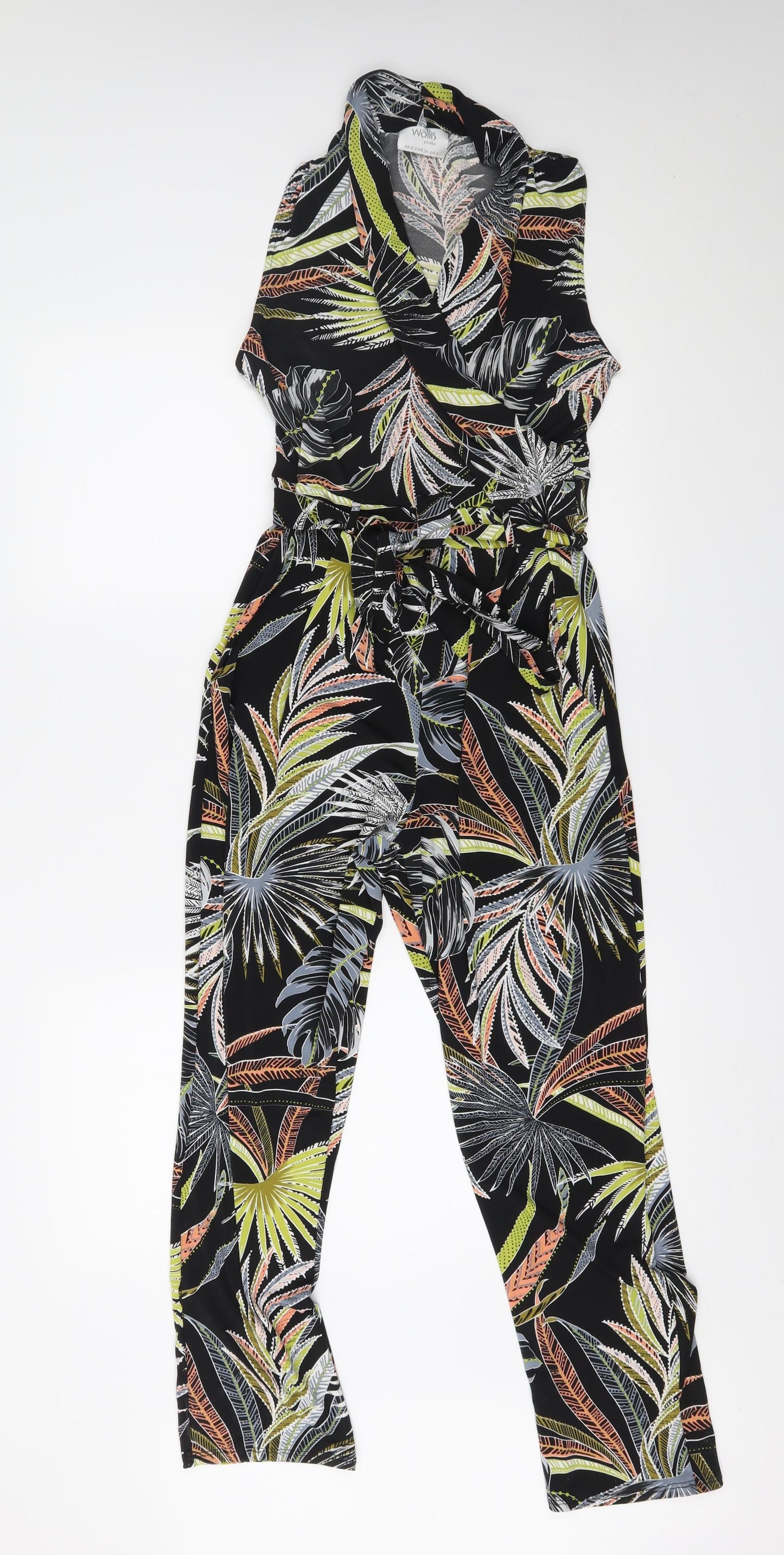 Wallis Womens Multicoloured Floral  Jumpsuit One-Piece Size 8