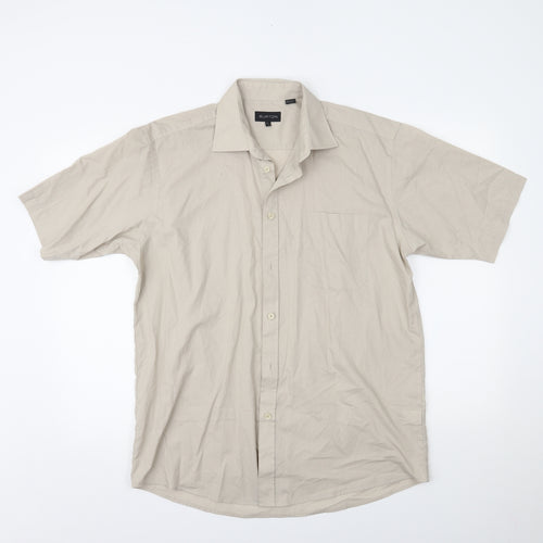 Burton Mens Beige    Button-Up Size 16