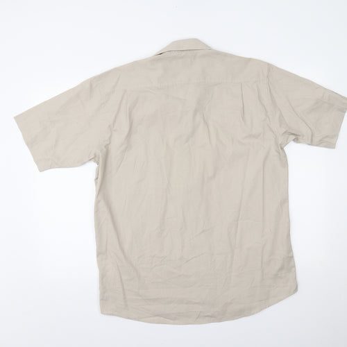 Burton Mens Beige    Button-Up Size 16