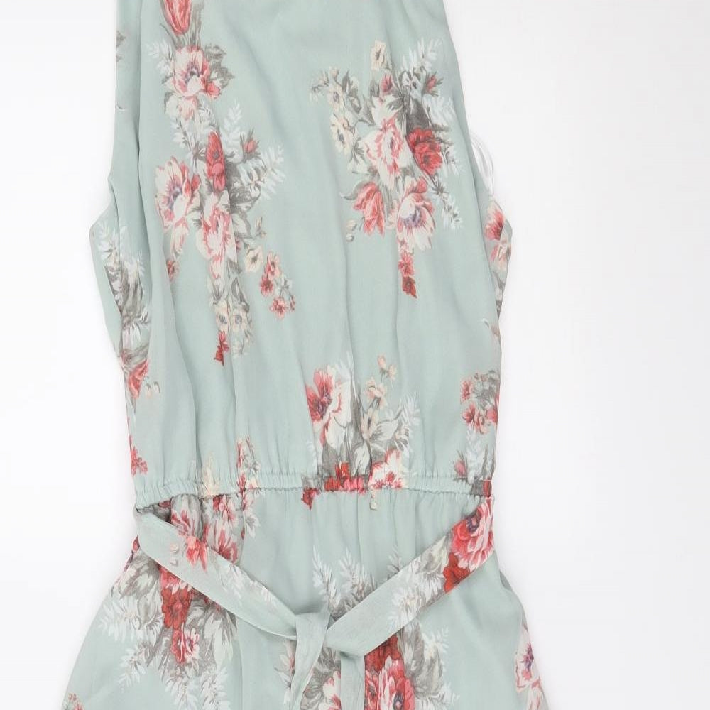 New Look Womens Blue Floral  A-Line  Size 8