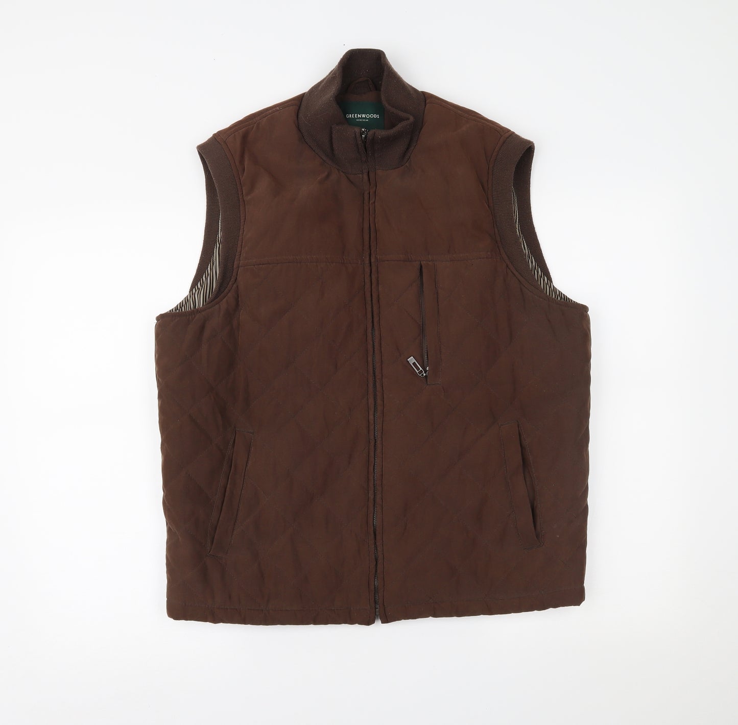 Greenwods Mens Brown   Gilet Coat Size M