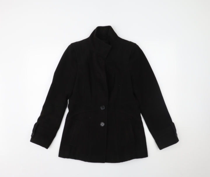 Autonomy Womens Black Overcoat Coat Size 10