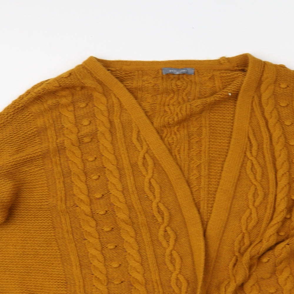Principles Womens Yellow   Cardigan Jumper Size 16