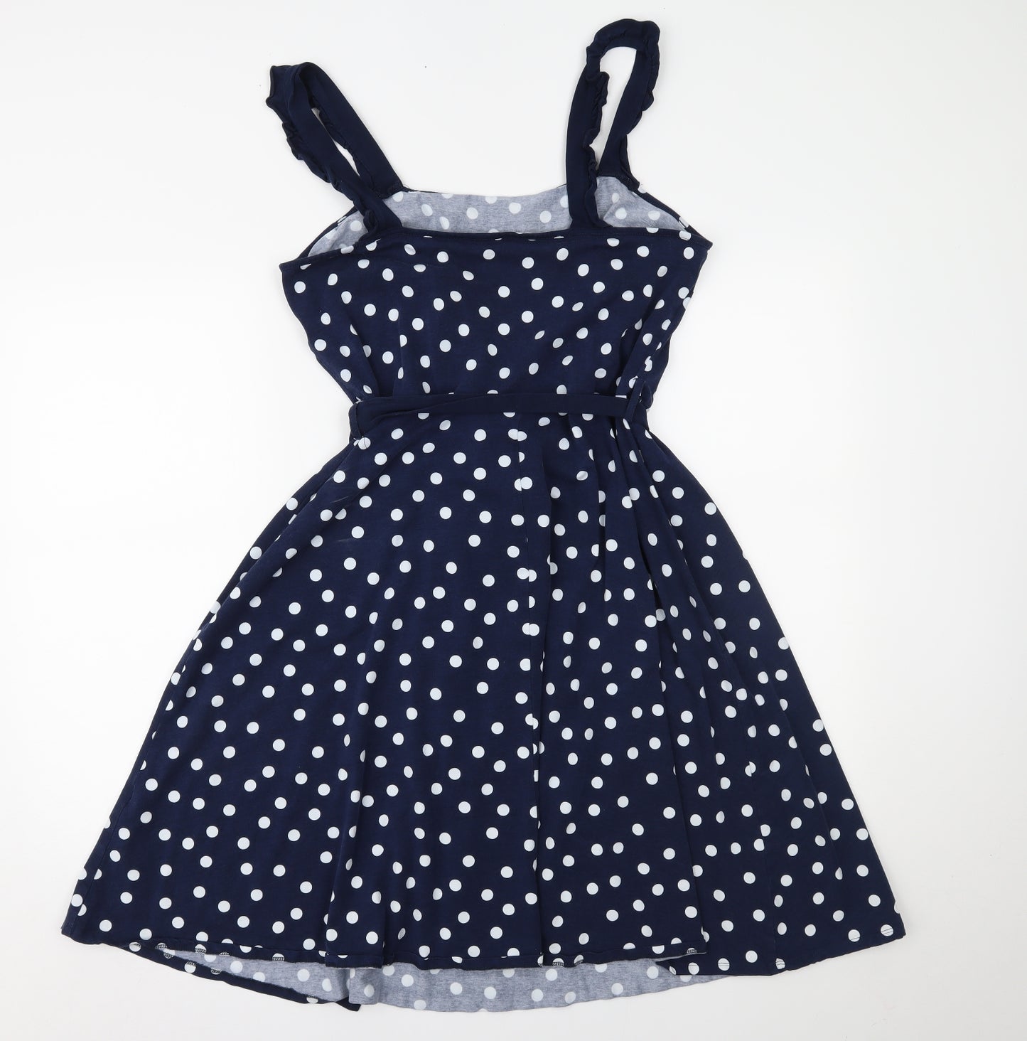 Dorothy Perkins Womens Blue Polka Dot  Fit & Flare  Size 16