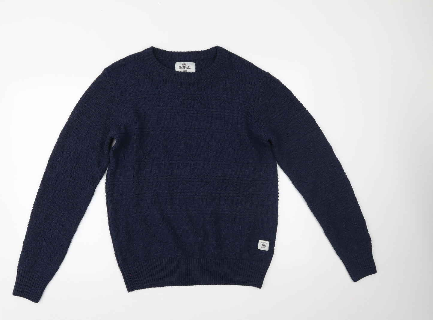 Bellfield Mens Blue   Pullover Jumper Size S