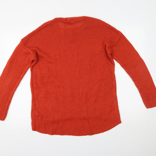 New Look Womens Orange   Henley Jumper Size M
