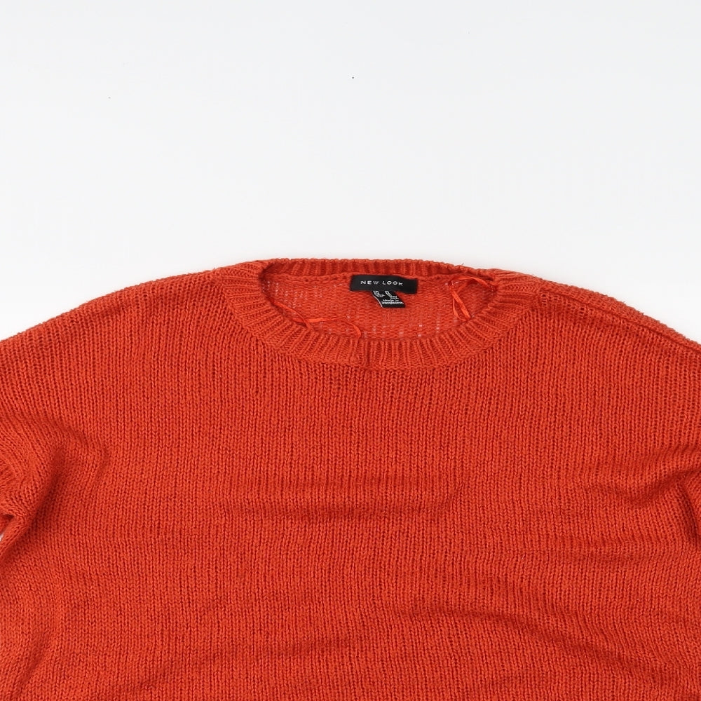 New Look Womens Orange   Henley Jumper Size M
