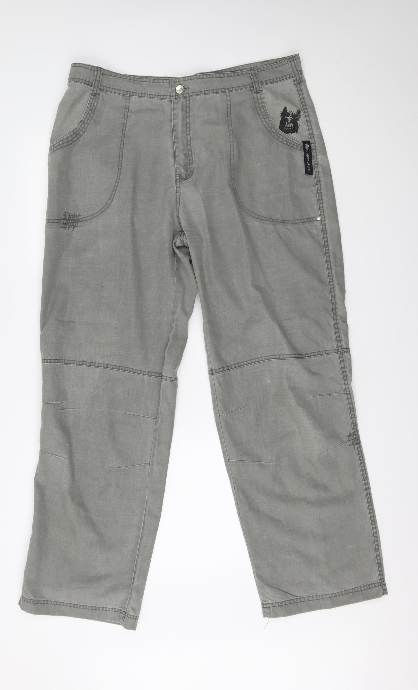 Acupuncture Mens Grey   Trousers  Size L L30 in