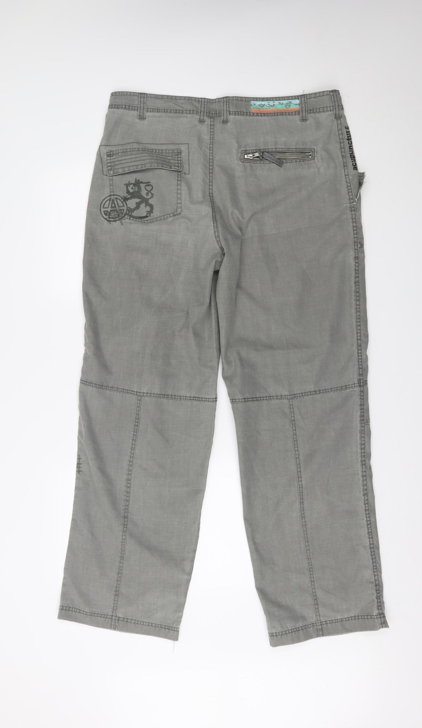 Acupuncture Mens Grey   Trousers  Size L L30 in