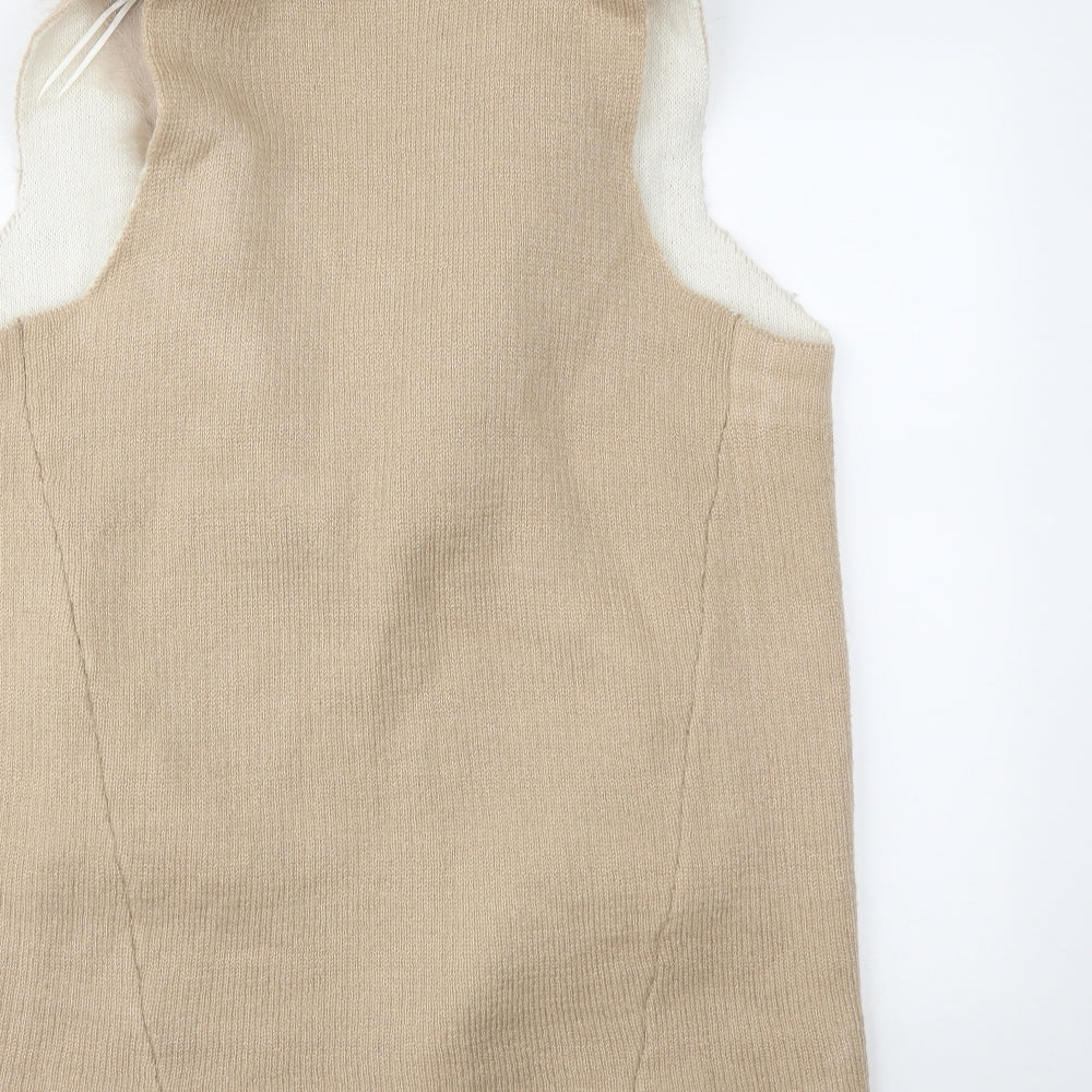 River Island Womens Beige   Gilet Waistcoat Size 12