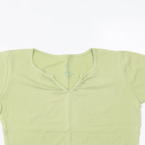 TU Womens Green    Polo Size 10
