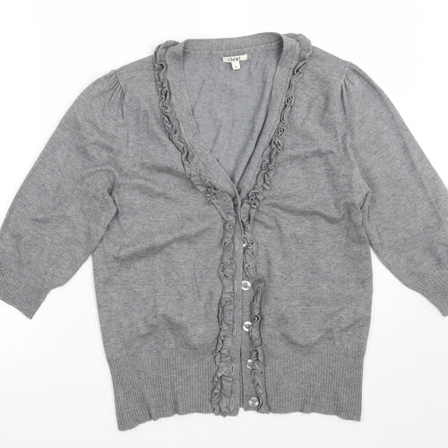 //text.. Womens Grey   Cardigan Jumper Size L
