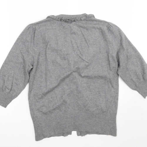 //text.. Womens Grey   Cardigan Jumper Size L